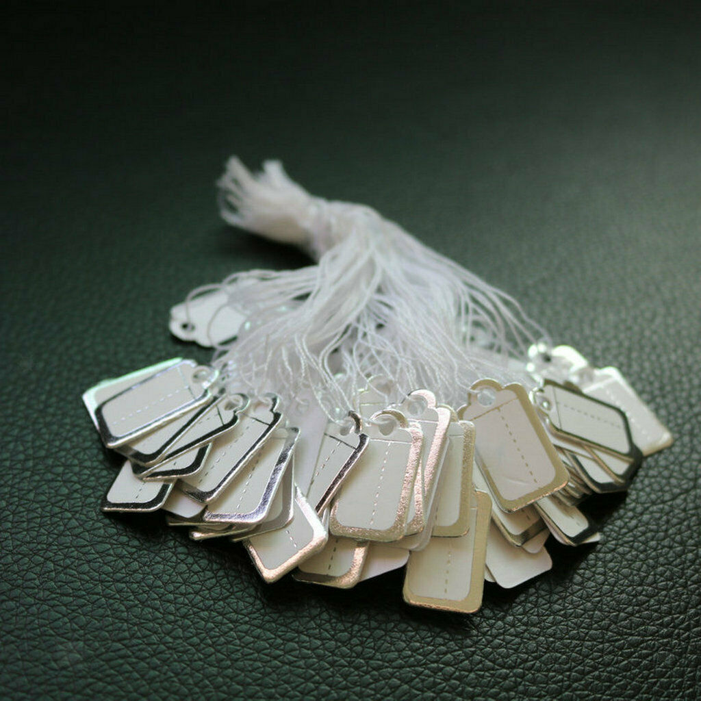 500Pcs Jewelry Price Tags Strung Marking Tag Paper Display Tag String Label