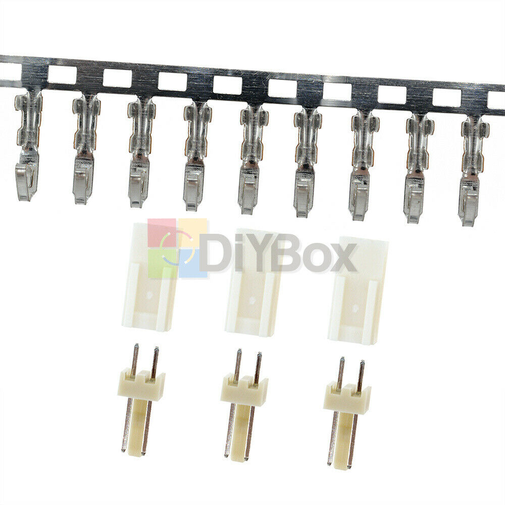 100Pcs KF2510-2P 2.54mm Pin Header + Terminal + Housing Connector Kits KF2510 2P