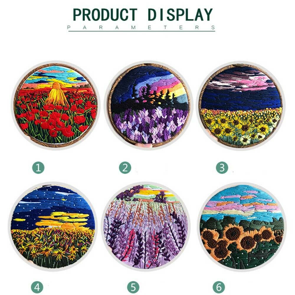 Accessories Flower Embroidery Needle Punch Cross Stitch Kit Embroidery Hoop