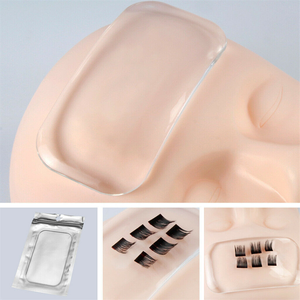 Silicone Forehead False Lash Pallet Eyelash Extension Stand Holder Pad Plate