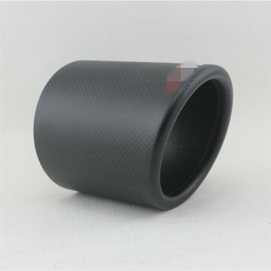 101mm 4'' Matte Black Car Exhaust Pipe Cover Muffler Tip 100% Real Carbon Fiber