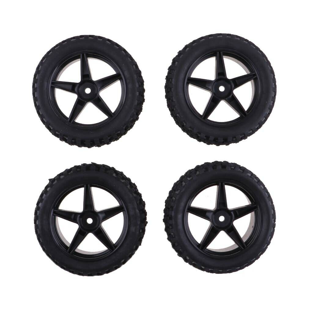 4 Pieces 1/10 Wheel Rim Tires for Hsp Redcat  hpi RC4WD AXIAL RC Car