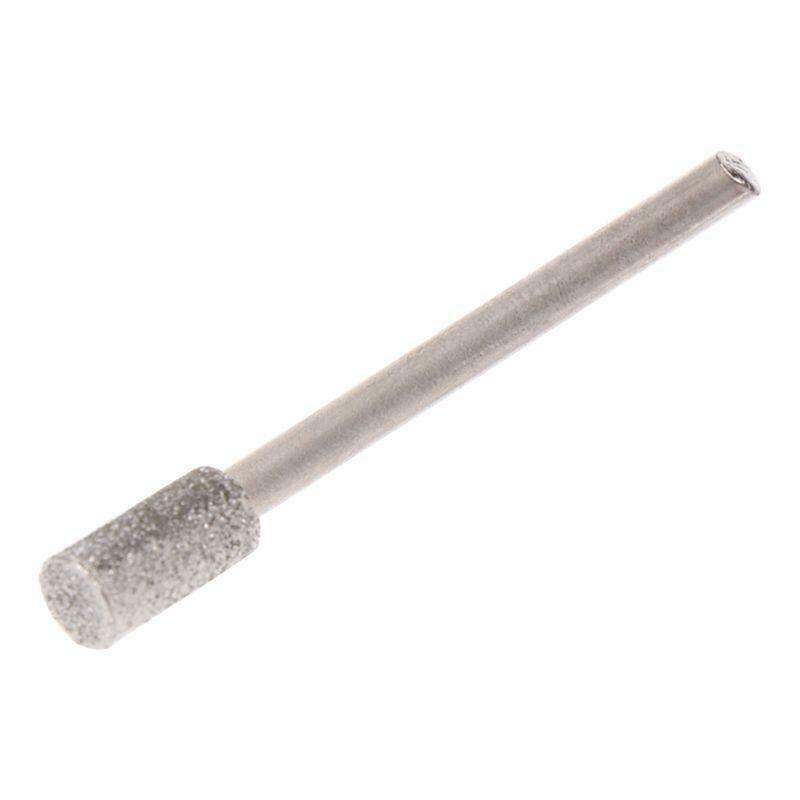 5PCS Diamond Coated Cylindrical Burr 5mm Chainsaw Sharpener Stone File Grinding
