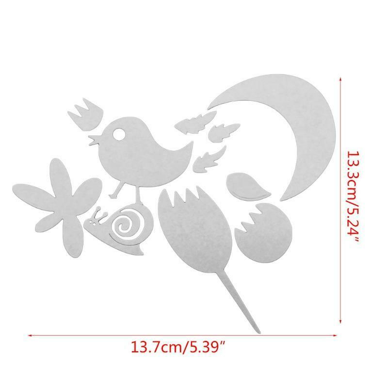 Creative Bird Puzzle Metal Cutting Die Snail Moon Flower Combination Embossing