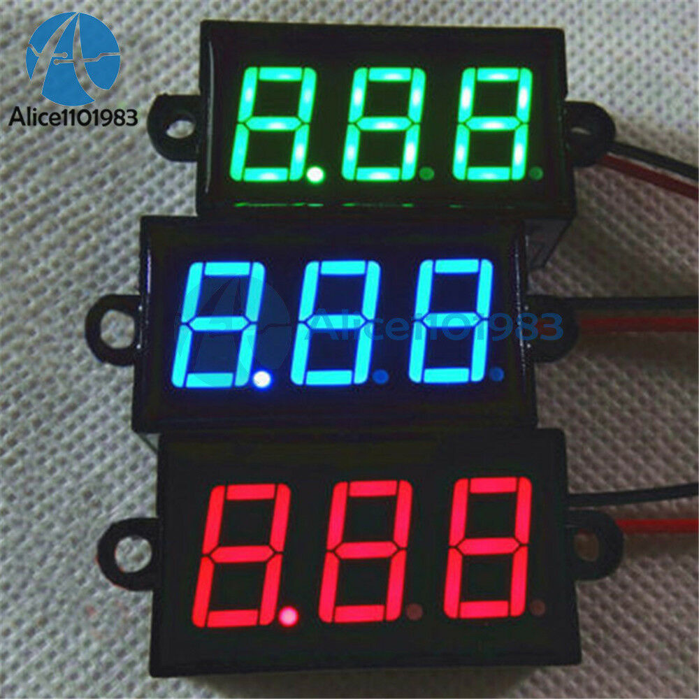 0.56''inch Blue 3Bit Waterproof Digital Voltmeter Voltage Test Module DC3.5-30V