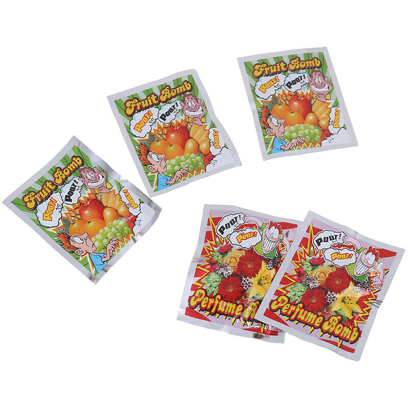 5pcs Funny Fart Bomb Bags flower Bomb Smelly Gags Practical Jokes Fool .DD