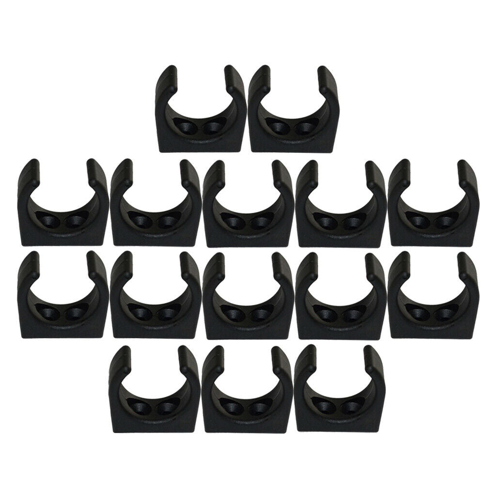 15x  Boat Marine Hook Clips Black Boat Durable Holder Push 32mm Easy to Use