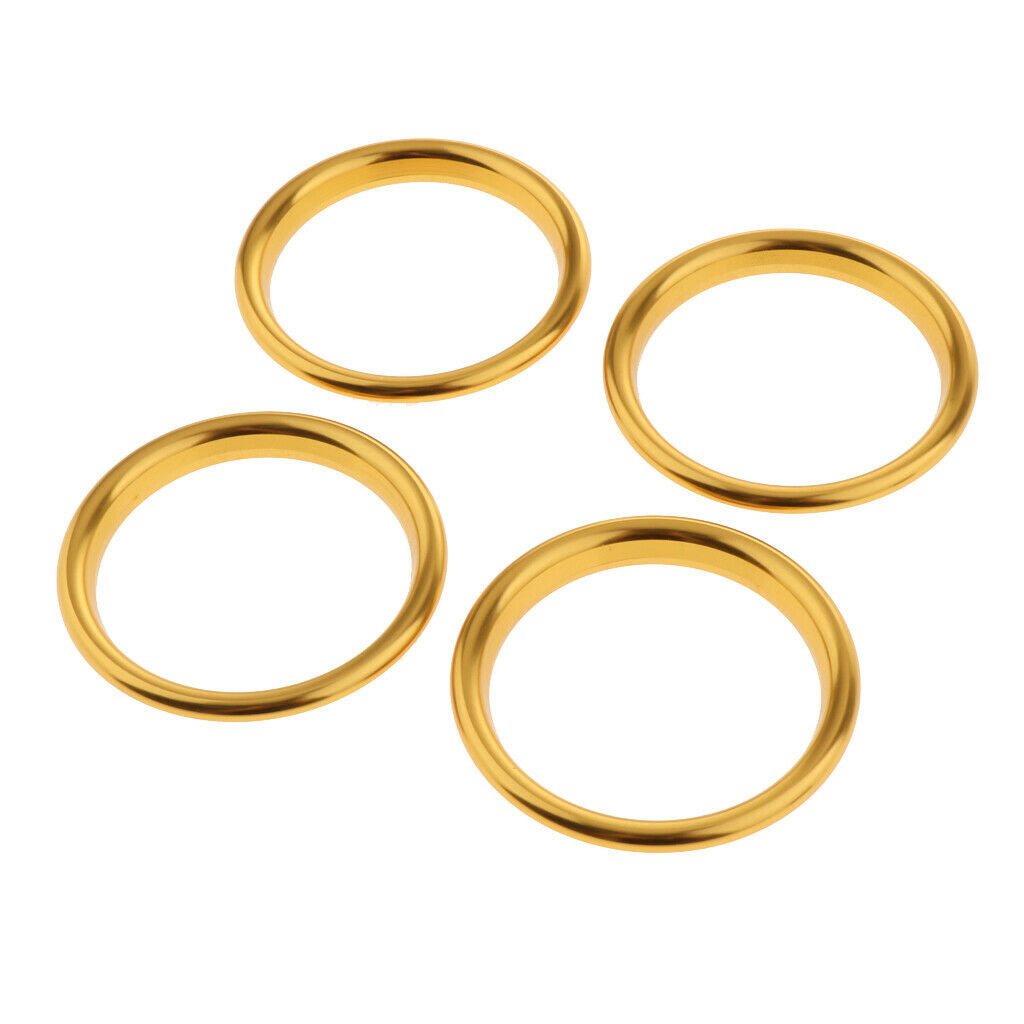 4 Pieces Air Vent Outlet Ring Cover Trim Fit for Audi A3 13-16 Golden