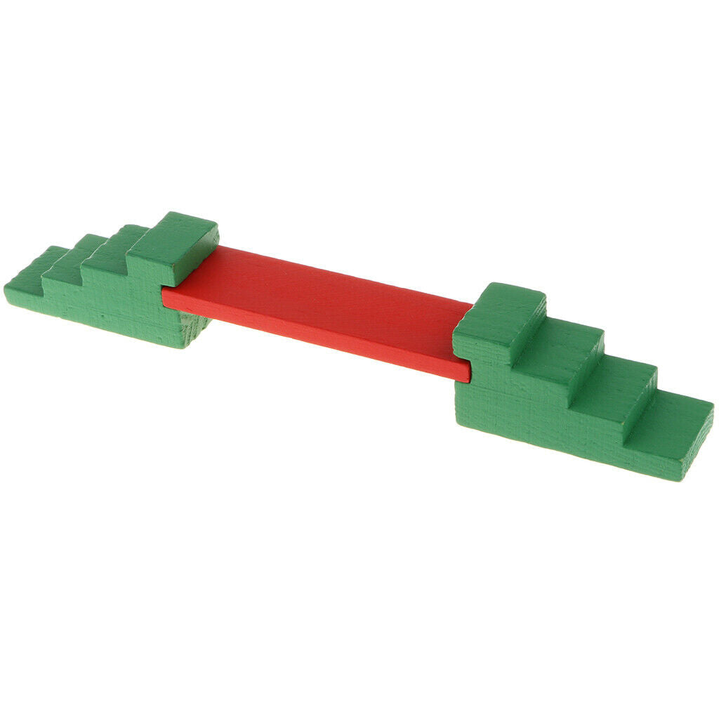 Adults Wooden Dominoes Set 24-Pieces, Domino Race Add-On Roadblock Blocks -