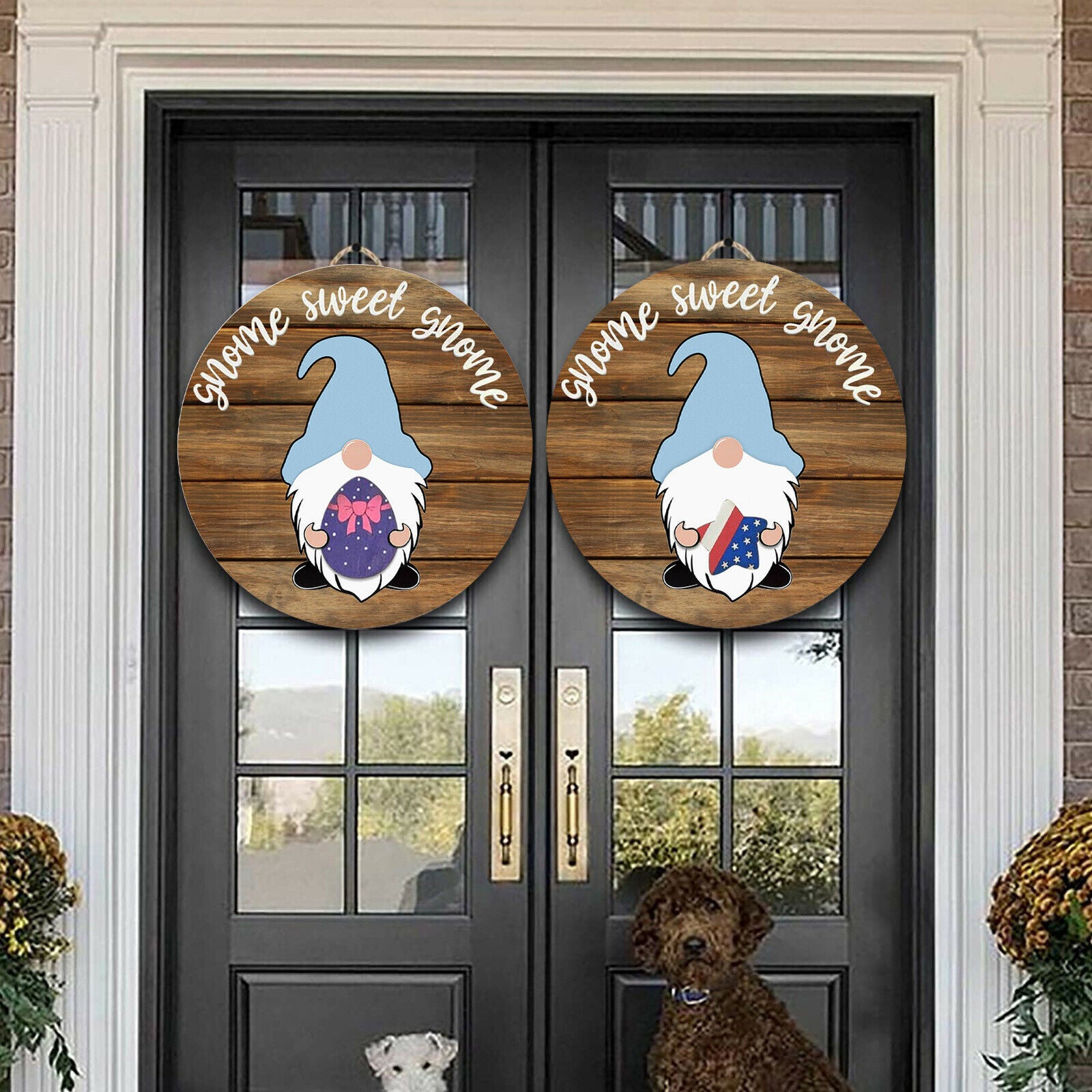 Seasonal Welcome Door Sign Garland Christmas Easter Halloween Holiday Decor