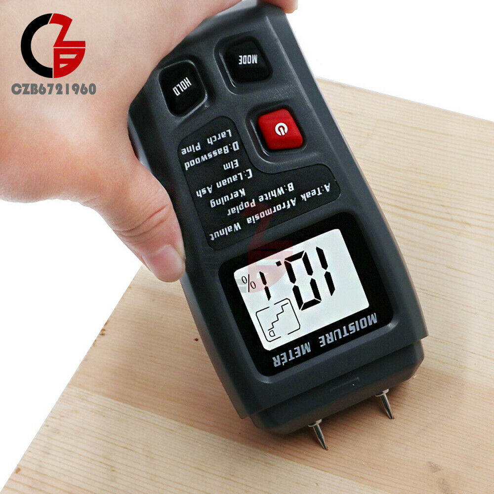 Meter Digital LCD Wood Moisture Detector Wood Hygrometer Humidity Tester Tool