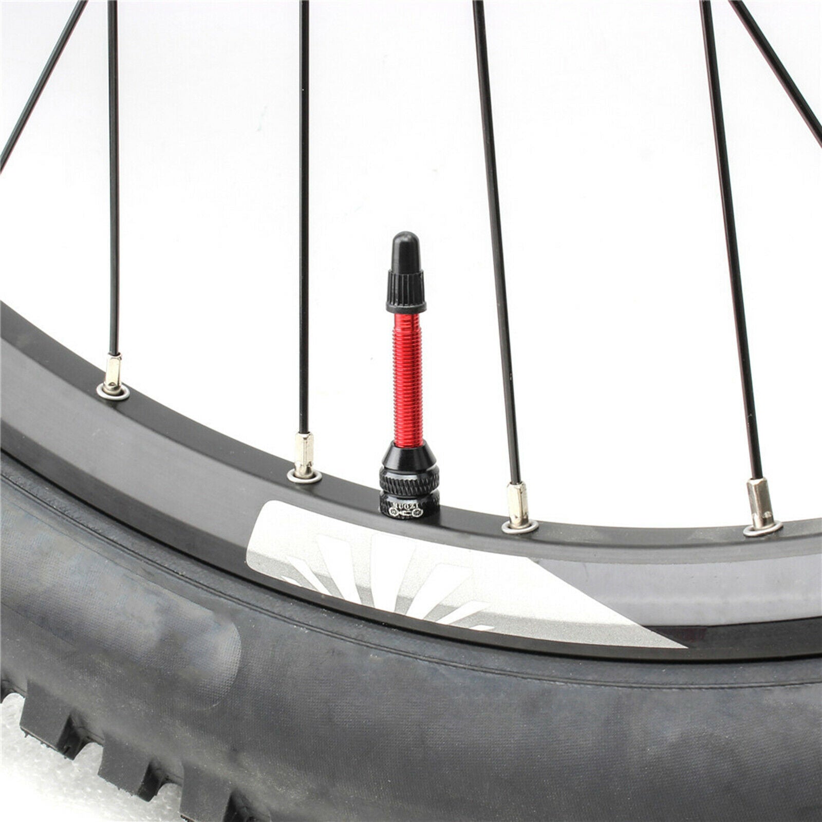 Tubeless Presta Valve Bicycle MTB Vacuum Tire Nozzle Brass Core 60mm,Black