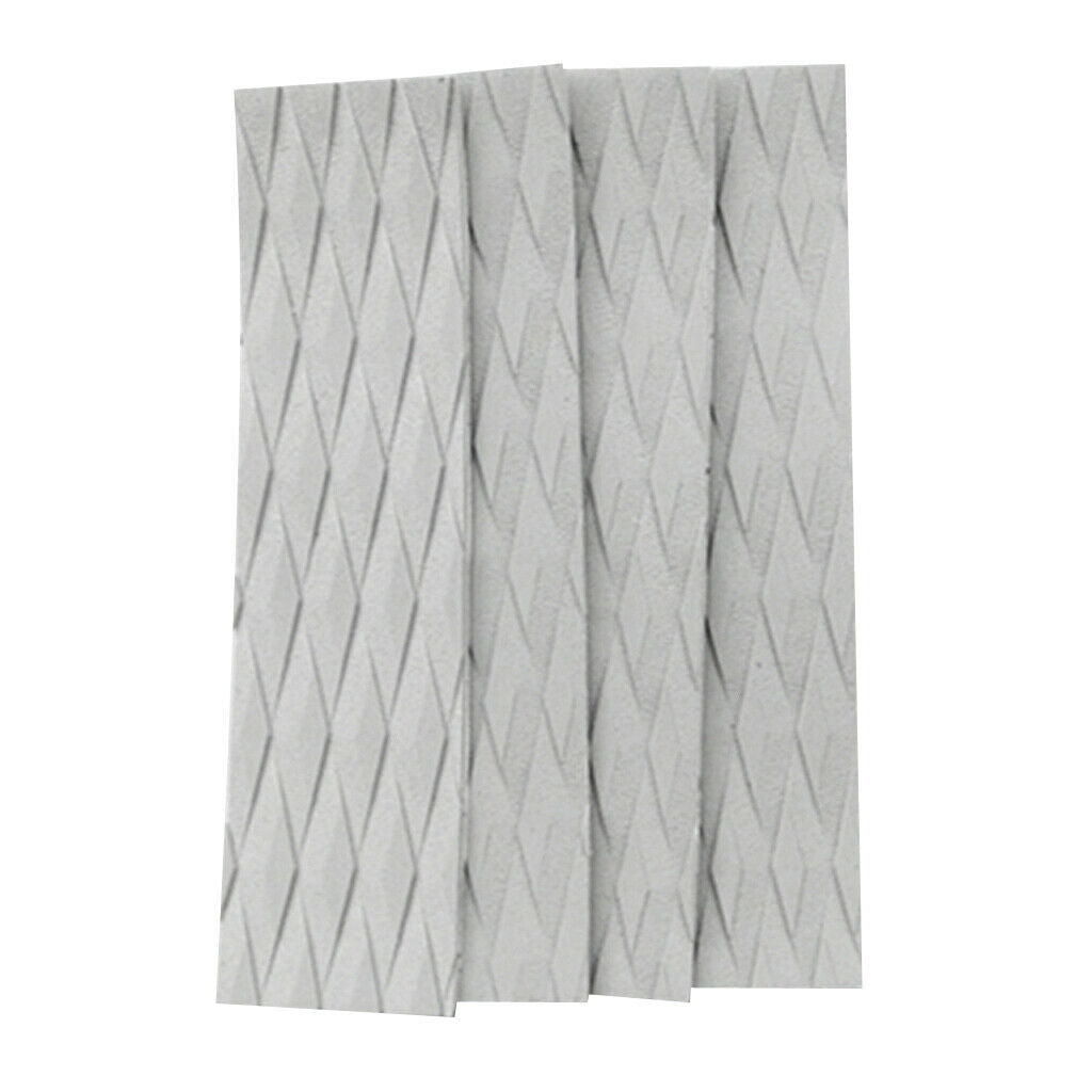 prettyia 4 Pcs EVA Surfing   Surfboard Traction Pad Bar Grips Mat Pad Grey
