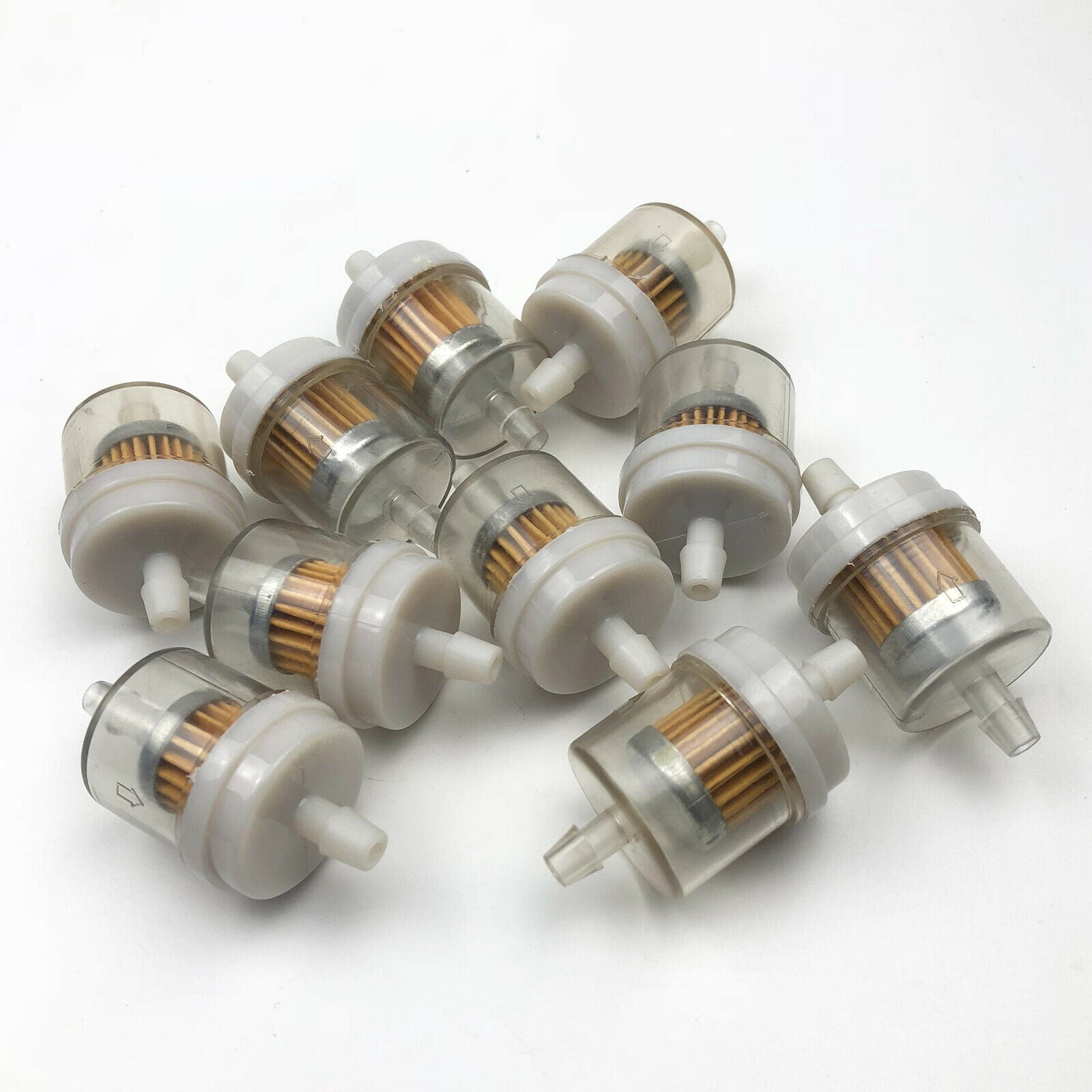 10Pcs Inline 1/4'' Fuel Filter for ATV Dirt Bike Snowmobile Lawnmowers