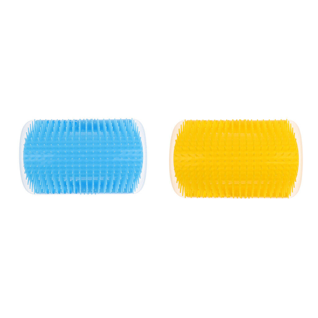 Set of 2 Pet Cat Groomer Grooming Brush Wall Brush Pet Cat Kitten W/  Hairs