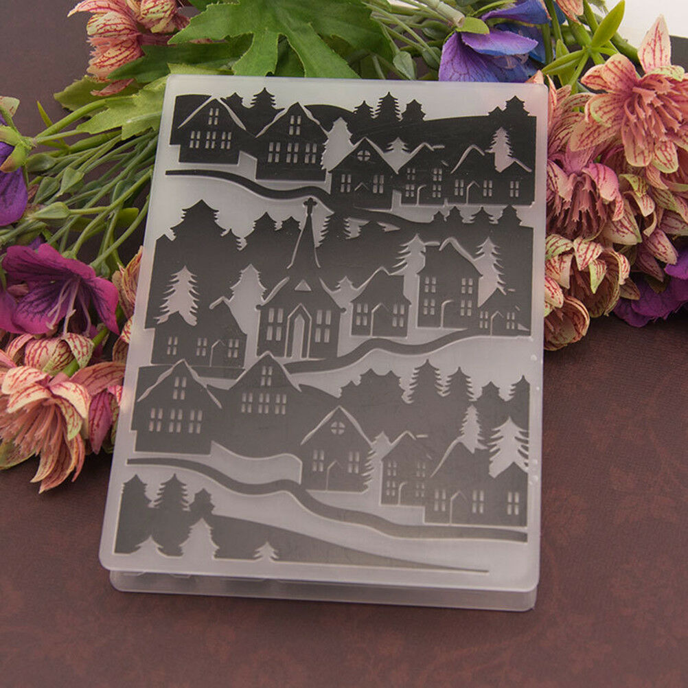 house Embossing folders Plastic Embossing Folder For Scrapbooking DIY car.l8