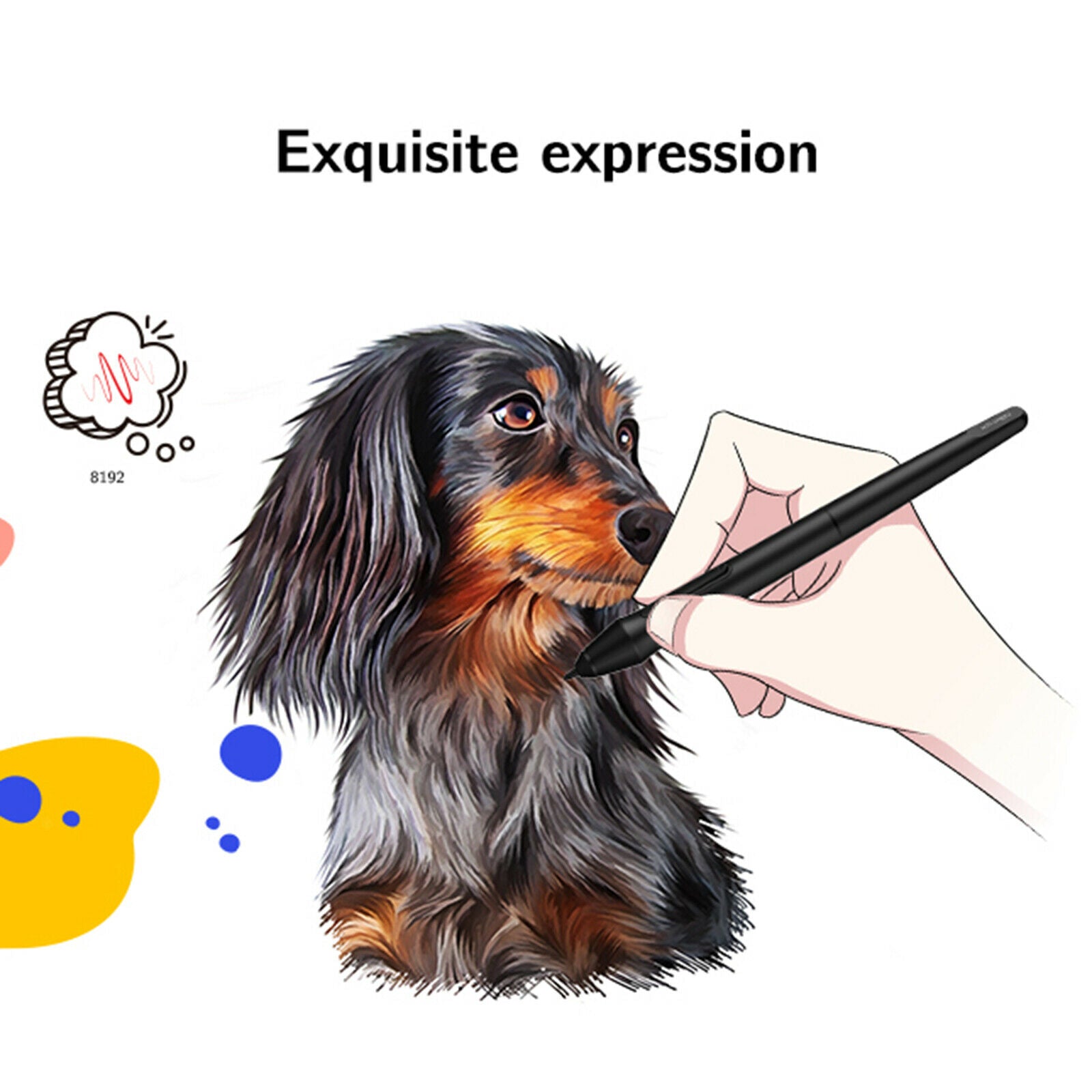 EX08S 7x 4.37" Digital Graphic Drawing Tablet 220RPS Painting Pen Board