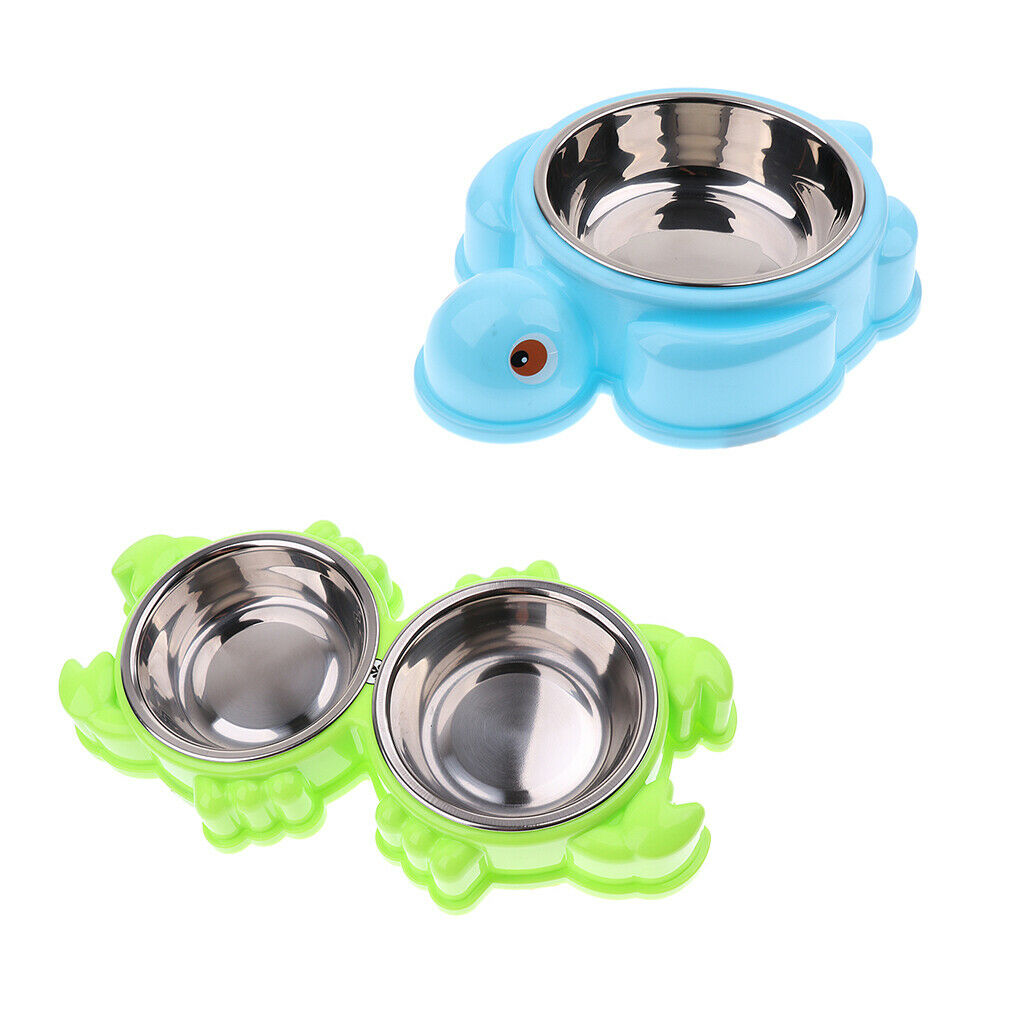Cat Feeder Dog Anti Skid Bowl Feeding Bowl Dish Container Green Crab