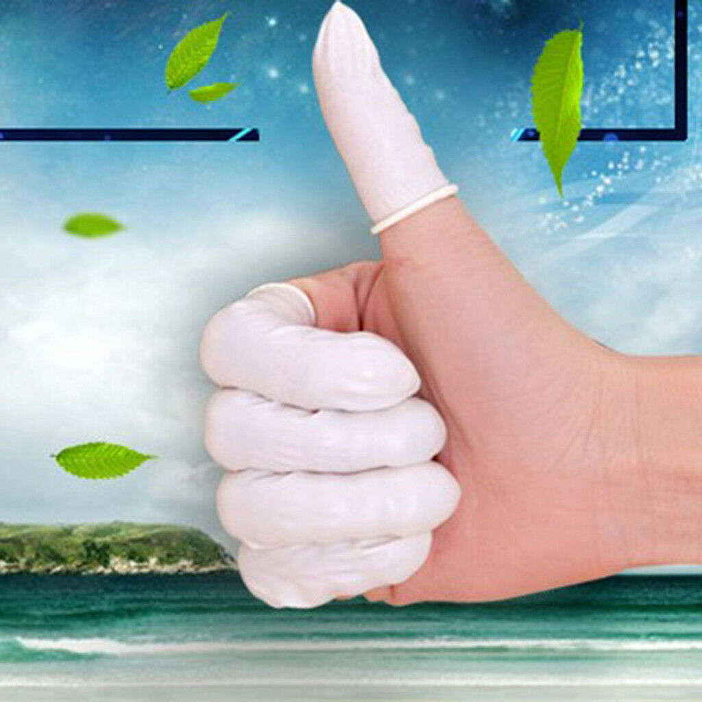 800x Finger Cots Latex Disposable Anti Static Protective Rubber Fingertips