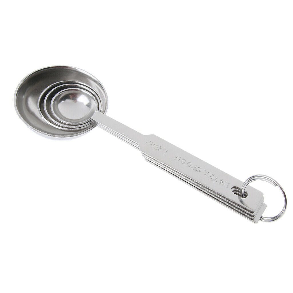 4pcs Stainless Steel Measuring Spoons Teaspoon Tablespoon Kitchen Tools