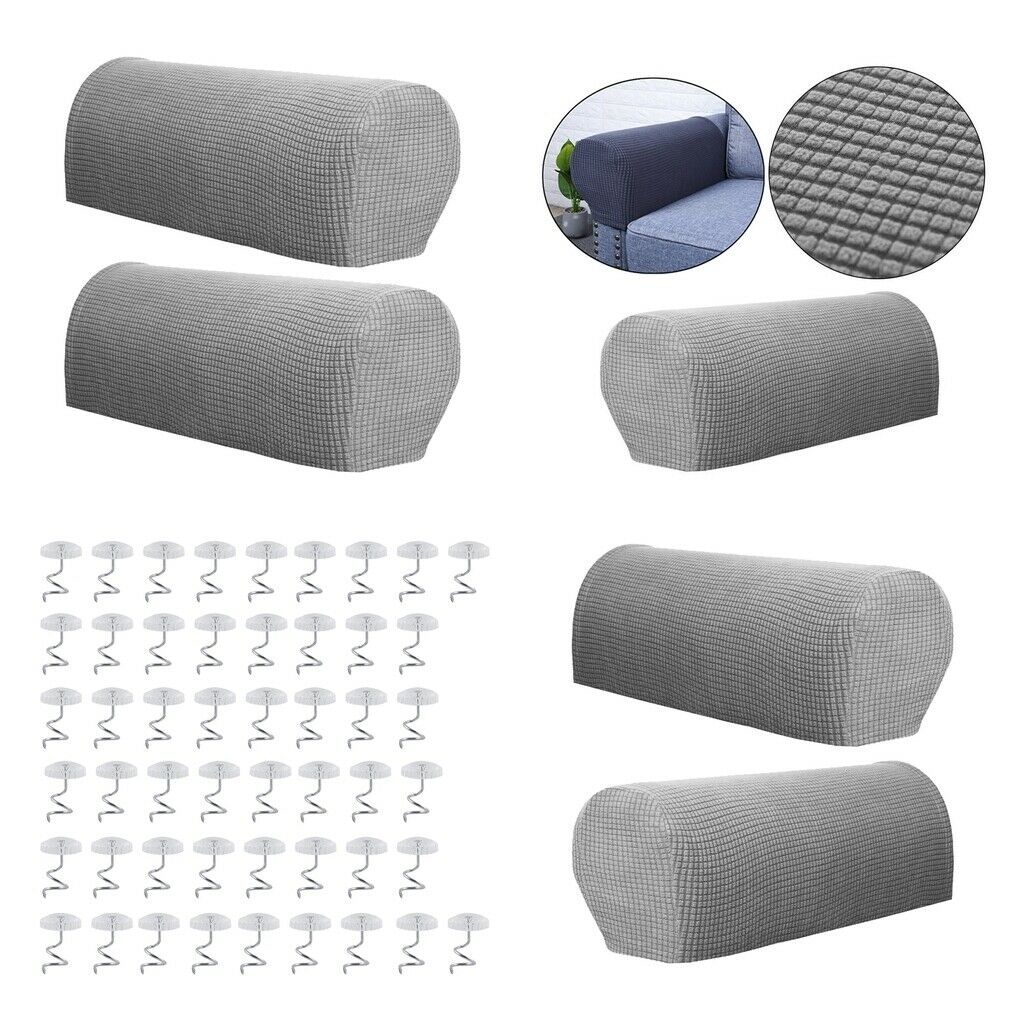 Sofa Armrest Cover Couch Arm Cover Light Gray with 50 Pieces  Pins