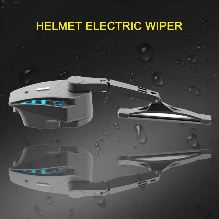 1x Black Universal Motorcycle Helmet Wiper Lightweight Durable Electric Wiper