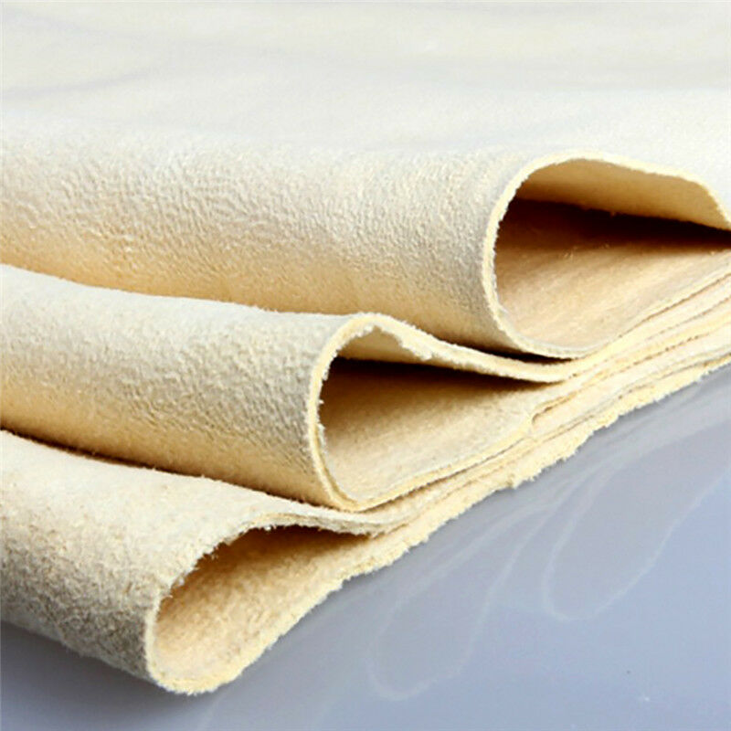 Natural Chamois Leather Car Cleaning Cloth Washing Absorbent Drying Towel Pop