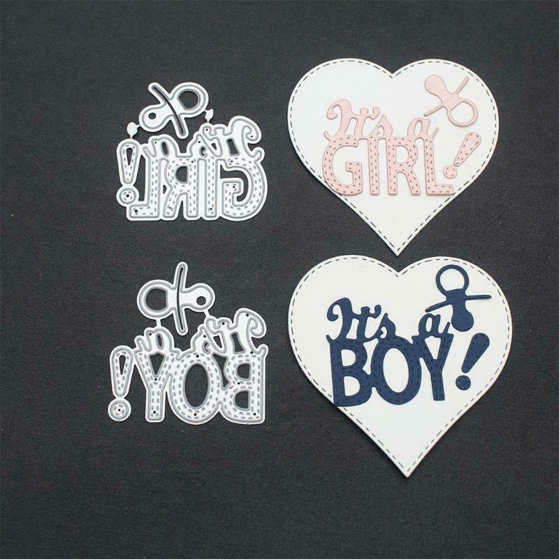 DIY Handicrafts "Boy" "Girl" Art Word Cutting Dies Metal Cutting Stencils Stamp