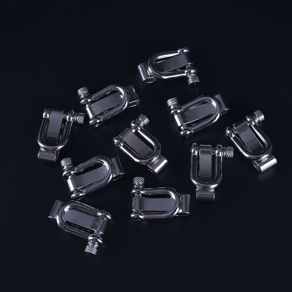 10x Adjustable Stainless Steel U Shaped Shackle Buckle For Paracord Bracelet Tt