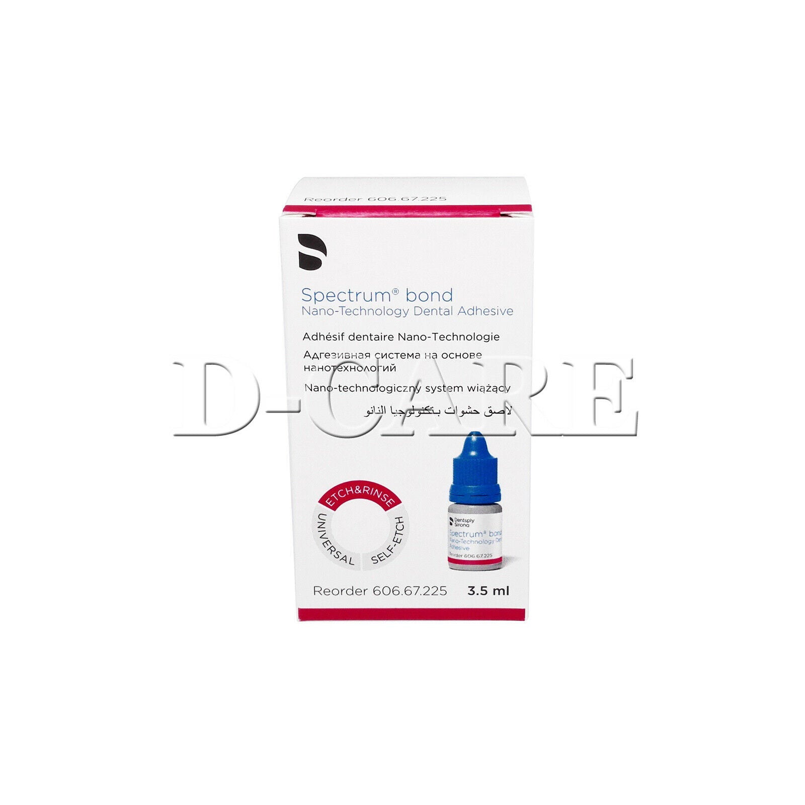 Spectrum Bond Prime & Bond Nano-Technology Dental Adhesive Light Cured 3.5ml DC