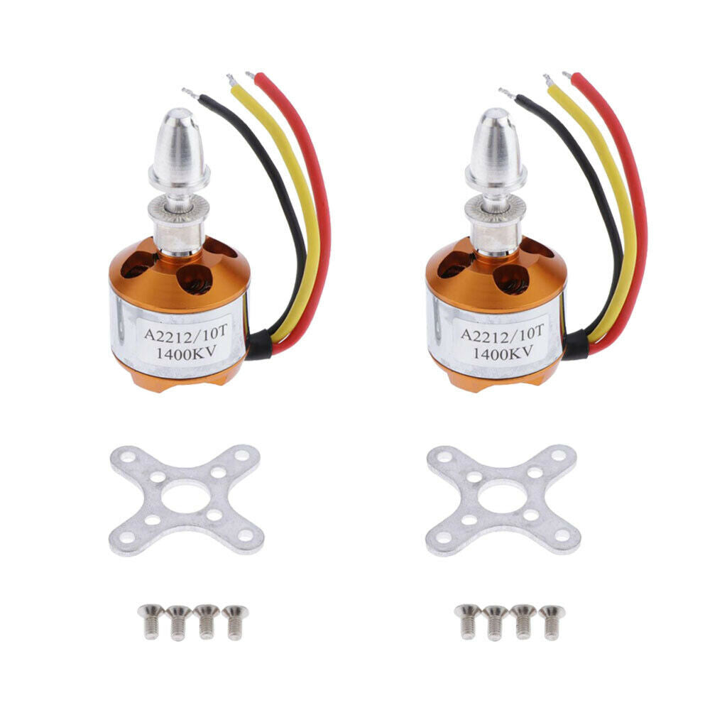 2Pcs XXD A2212 1400KV Brushless Motor for Airplane Aircraft Drone Hobby