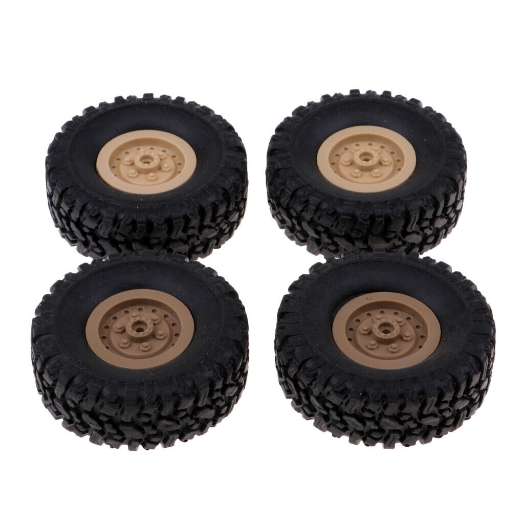 4 Pieces Rubber Tires for RC 1/16 Caterpillars WPL B14 B16 B24 C14 C24 B36