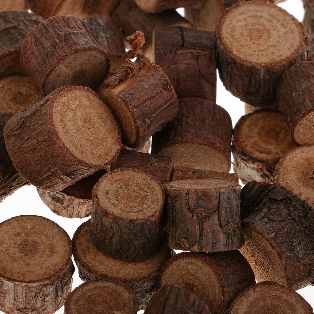 50pcs Round Wood Log Slices Discs for DIY Crafts Wedding Decoration 1-1.5cm