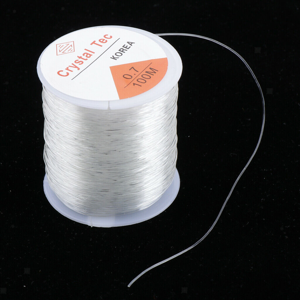 100m / Roll Crystal Elastic Stretch Beads Thread Cord String DIY Craft-0.7mm