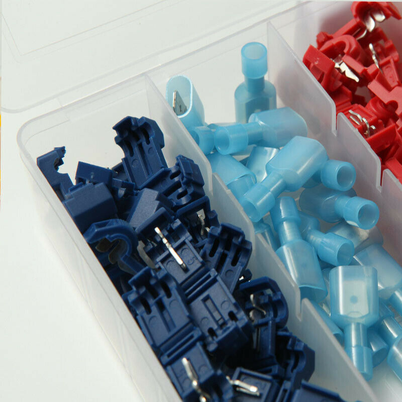 120PCS Heat Shrink Wire Connectors Nylon Marine Electrical Terminals Ring + Box