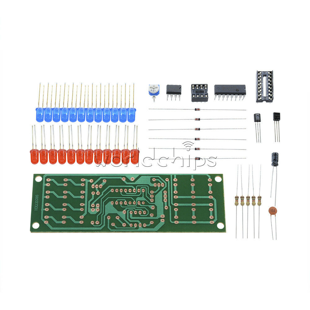 5PCS Red Blue Dual-Color Detonation Flashing Light DIY Kit Electronic Suit