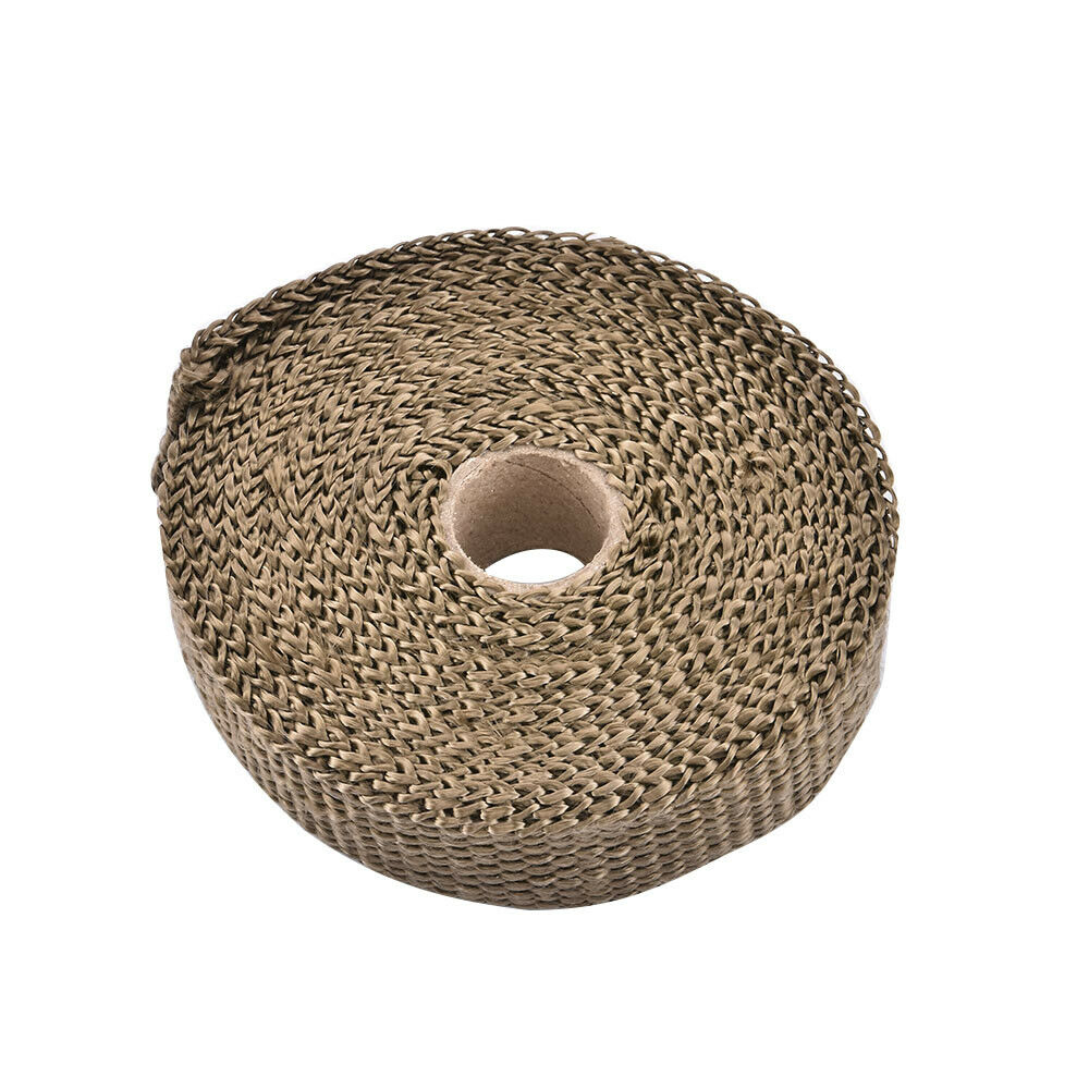 5M Titanium Pipe Header Manifold Exhaust Insulating Heat Wrap Tape With 4 Ties