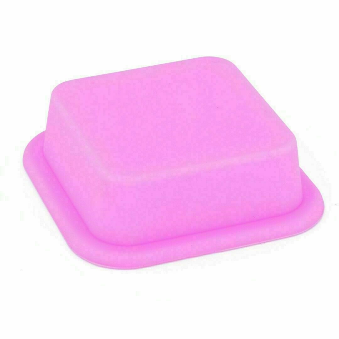 Pink Silicone Rectangle Soap Mould Homemade DIY Cake Making Mold Craft