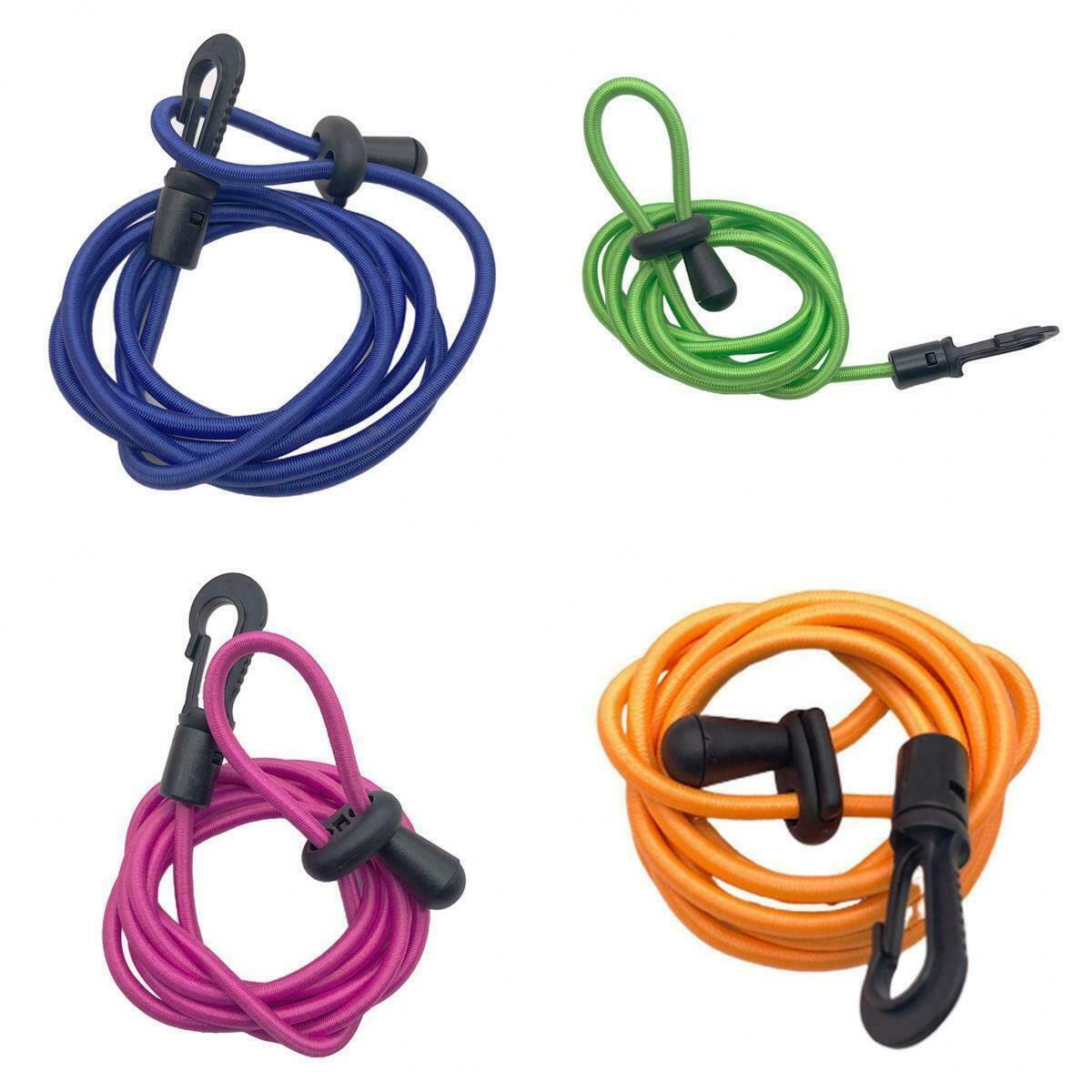 4Pcs Paddle Rod Leash Clip Boat Fishing Safe Cord Tether Coiled Lanyard