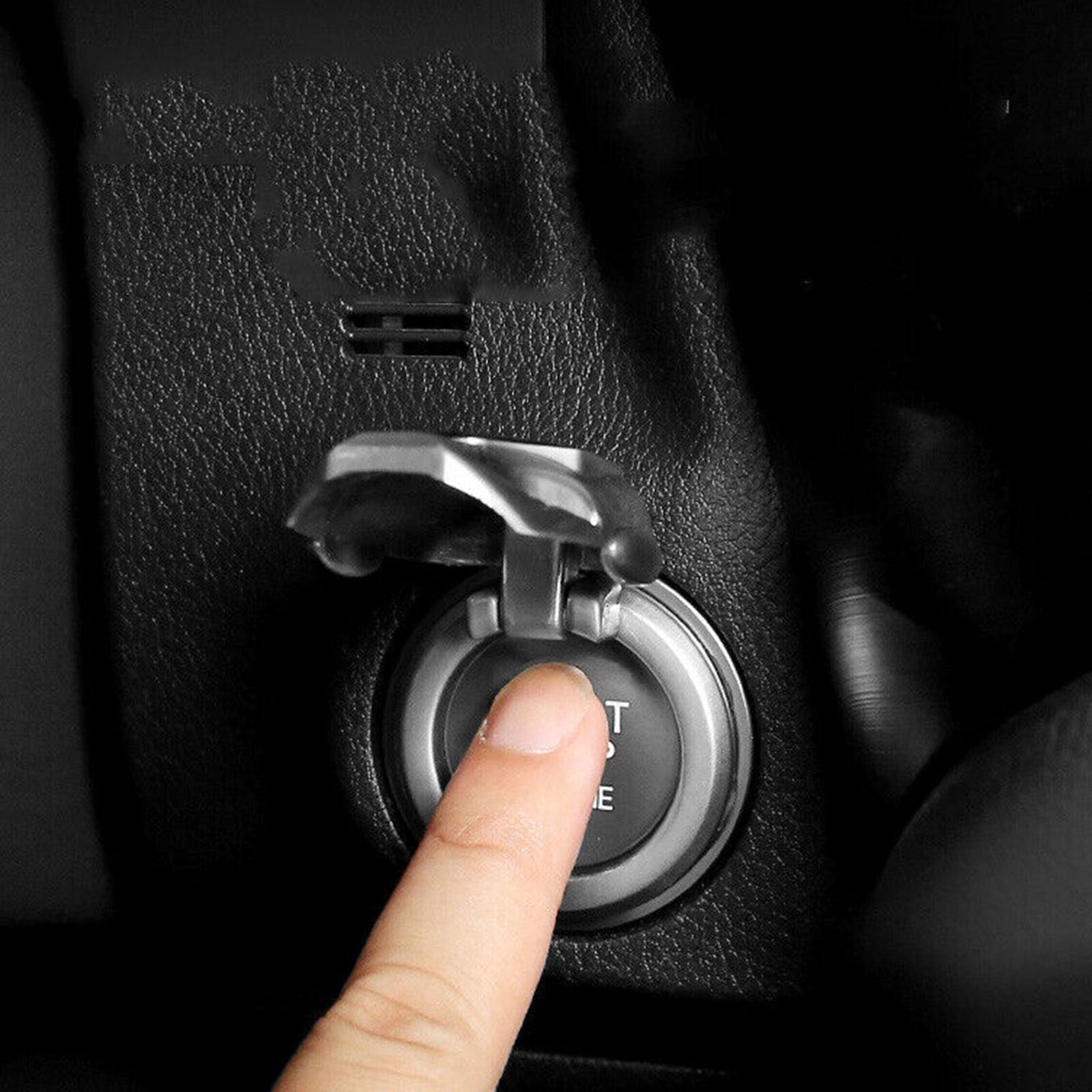 Universal Car Auto Ignition Engine Start Stop Button Decor Ring Trim Cover Cap