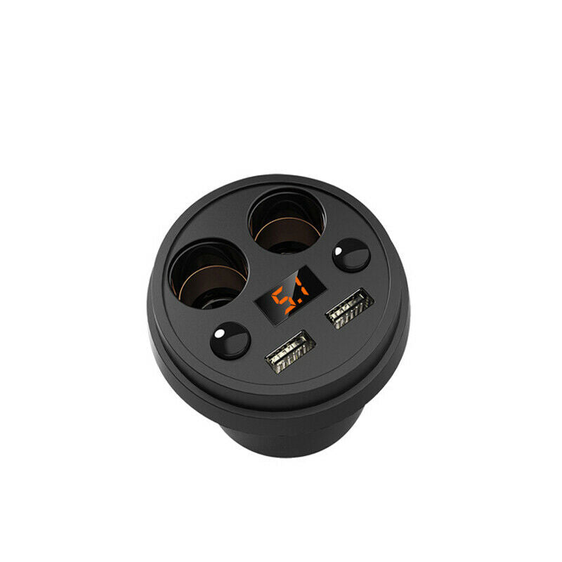 Unviersal 3.1A Dual USB Charger LED Voltage Current Display 2x Cigarette Lighter