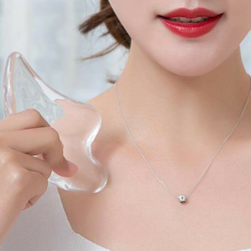1PC Crystal Scraper Board Face Lifting Tool Gua Sha Face Massage Facial M.l8