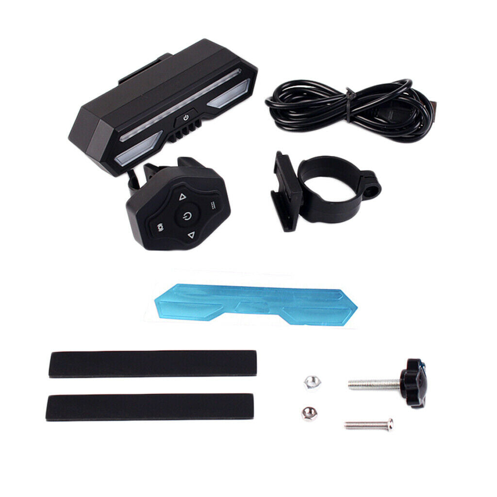 Bike Bicycle Tail Light with Smart Wireless Remote Control Turn Signal 5 Modes