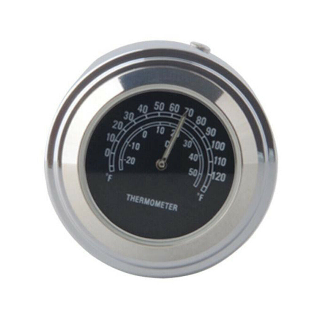 1Pcs 7/8" Waterproof Motorcycle Bike Handlebar Quartz Thermometer+Clock