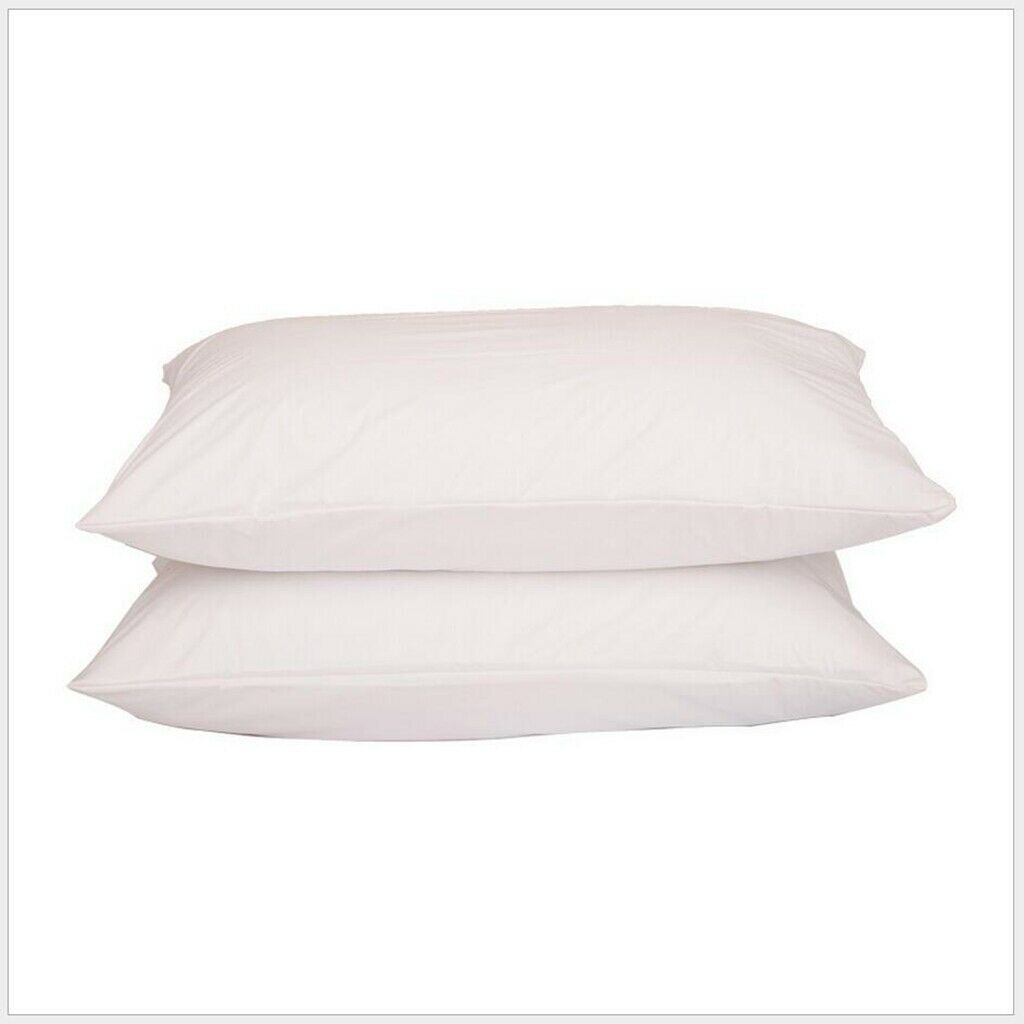 Waterproof Mite-proof Luxury Silky Pillowcases Zipper - White - 48x74cm