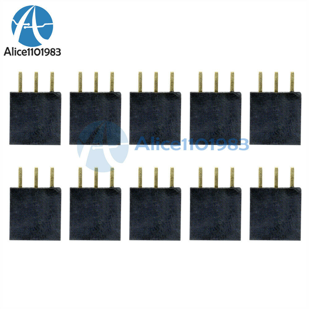50PCS New Single Row 1x3 pins 2.54mm Female Header Straight Connector