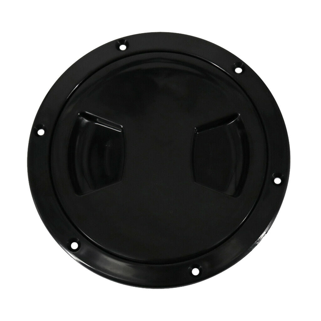New Marine Boat Black 5-inch Access Hatch Cover Twist Screw Out Deck Plate