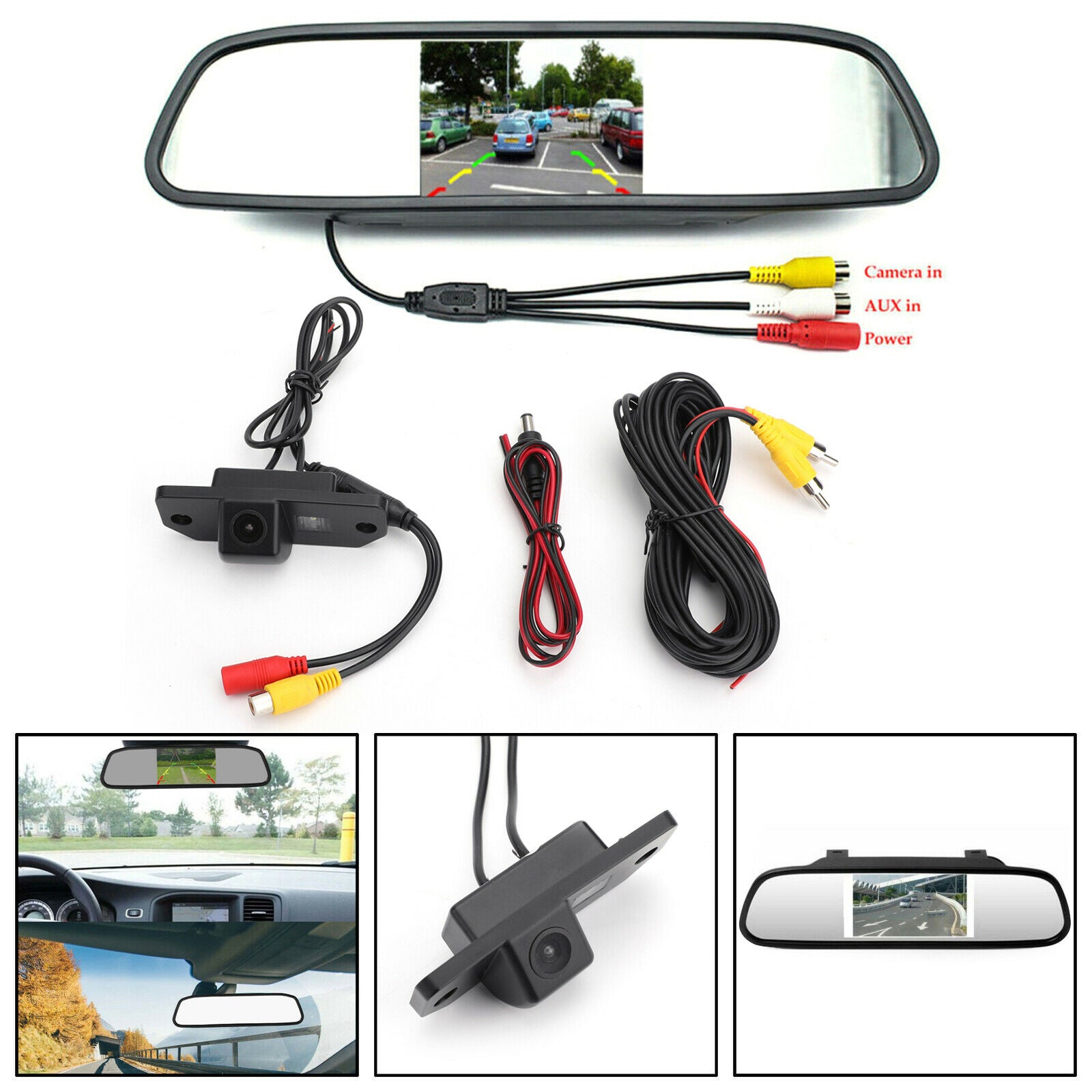Rear View Parking Camera + 4.3" Monitor For Ford Focus 3C Reversing US