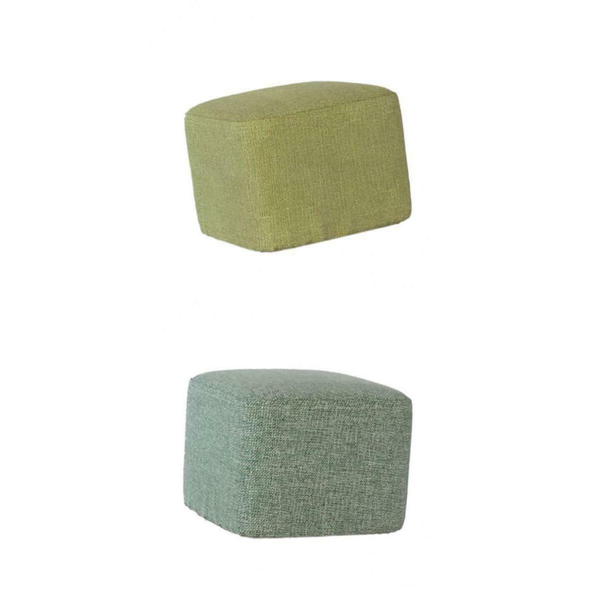 2Pcs Furniture Protective Sleeve - Ottoman Foot Stool Cover, Linen
