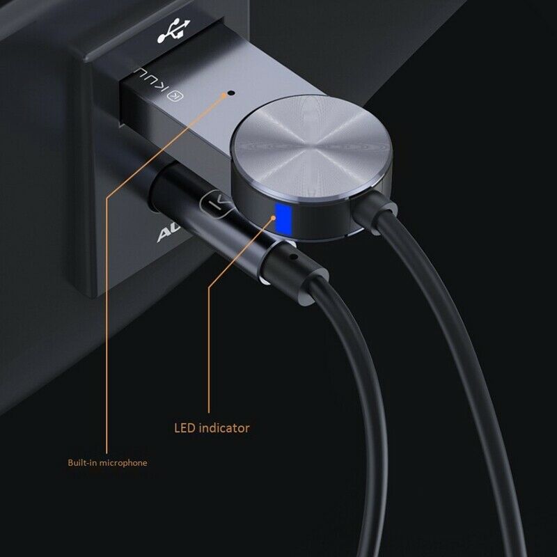 KuuLaa Bluetooth Receiver USB Aux Bluetooth Receiver Car Multi-Function 5.0 R6R3